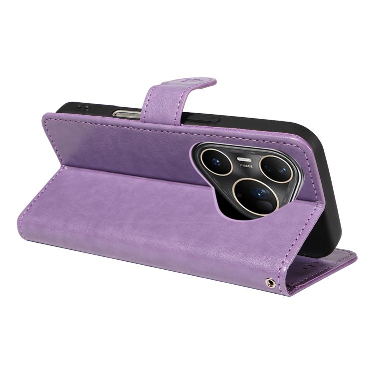 For Huawei Pura 80 Ultra 5G Cat and Bee Embossed Flip Leather Phone Case(Purple) - free shipping - PMC TechLife - Order now!