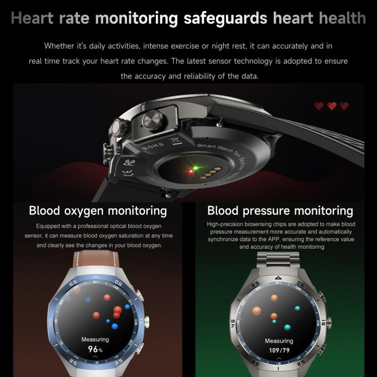 F38 Dual-ear Bluetooth Earphone Smart Watch IP67 Supports Heart Rate Monitoring, Watchband:Leather(Silver) - free shipping - PMC TechLife - Order now!
