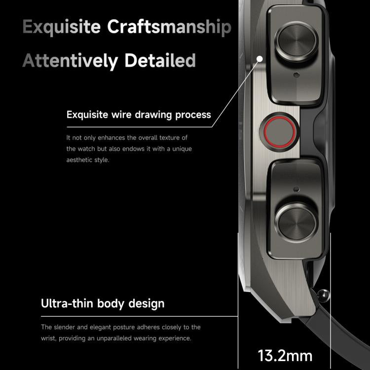 F38 Dual-ear Bluetooth Earphone Smart Watch IP67 Supports Heart Rate Monitoring, Watchband:Steel(Black) - free shipping - PMC TechLife - Order now!