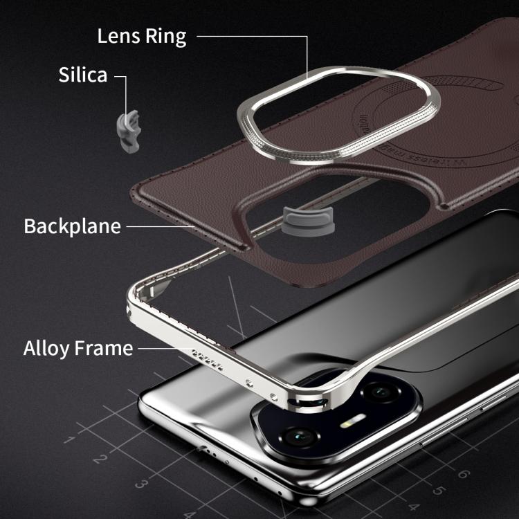 For Honor 300 J TRIBE Metal Frameless Plain Leather MagSafe Phone Case(Black) - free shipping - PMC TechLife - Order now!