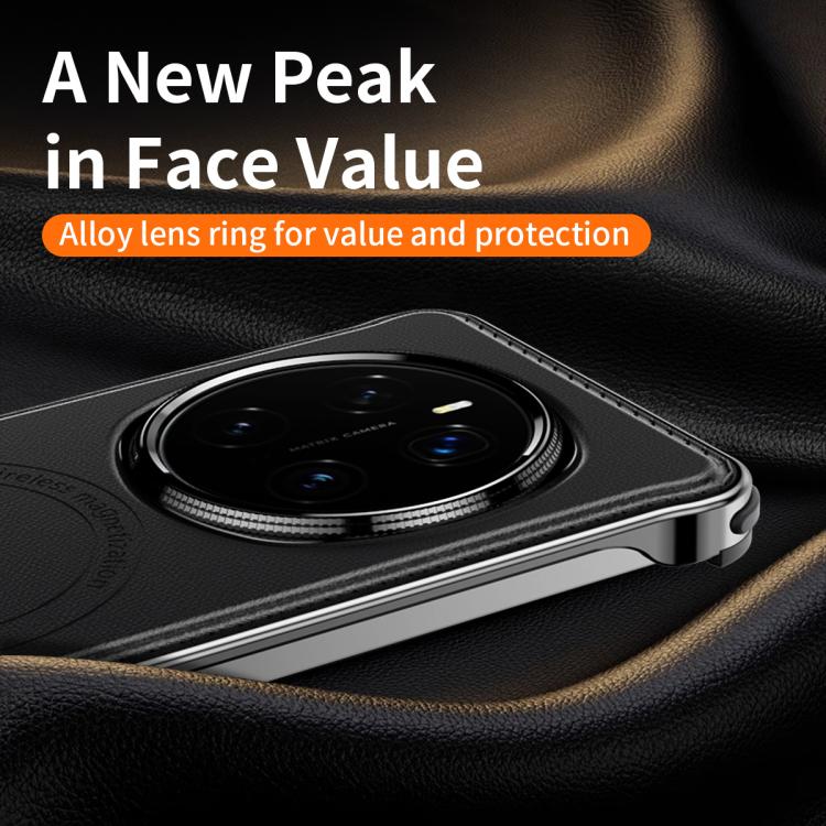 For Honor Magic7 J TRIBE Metal Frameless Plain Leather MagSafe Phone Case(Brown) - free shipping - PMC TechLife - Order now!