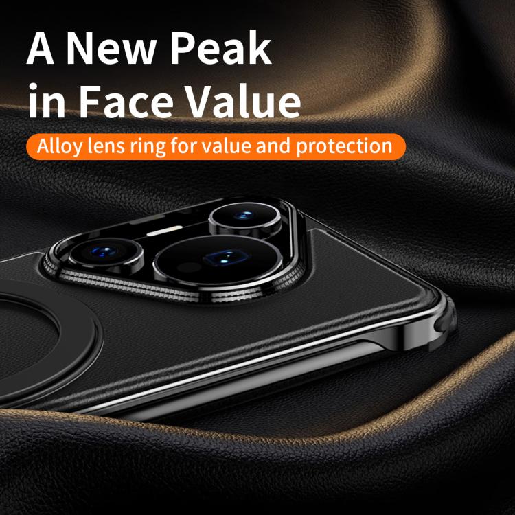 For Huawei Pura 70 Metal Frameless Plain Leather MagSafe Holder Phone Case(Brown) - free shipping - PMC TechLife - Order now!