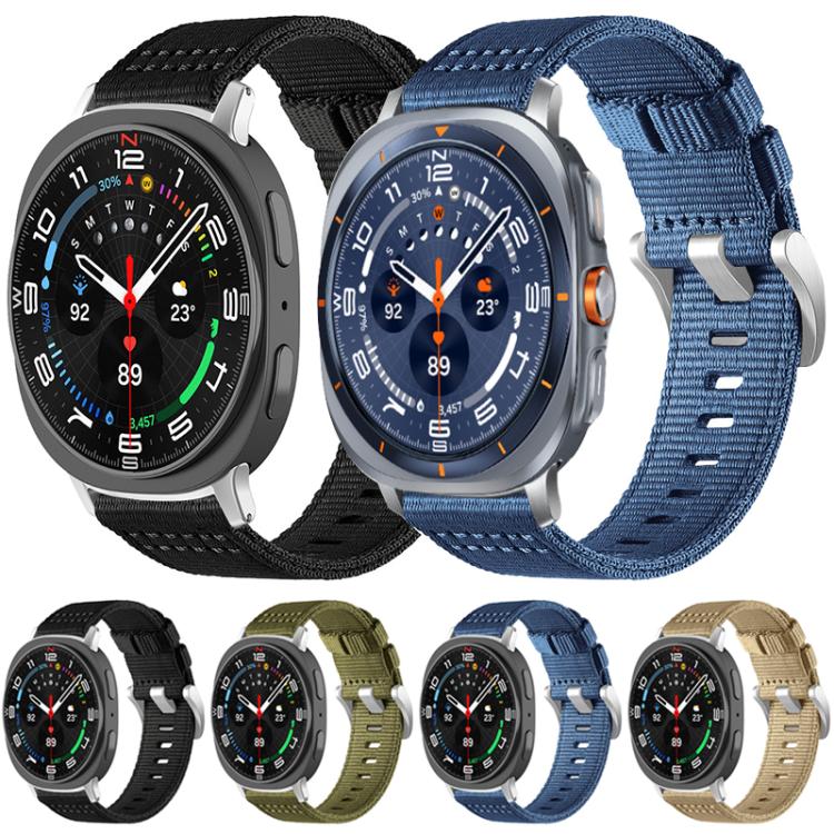 For Samsung Galaxy Watch 7 / 6 / 5 / FE xDfind Two-section Nylon Watch Band(Blue) - free shipping - PMC TechLife - Order now!