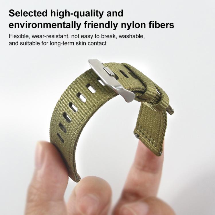 For Samsung Galaxy Watch 7 / 6 / 5 / FE xDfind Two-section Nylon Watch Band(Black) - free shipping - PMC TechLife - Order now!