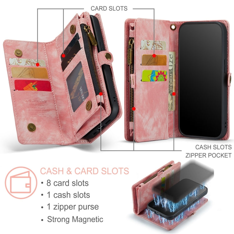 For iPhone 12 Pro Max CaseMe-008 Detachable Multifunctional Wallet Leather Phone Case (Pink) - free shipping - PMC Jewellery - Order now!