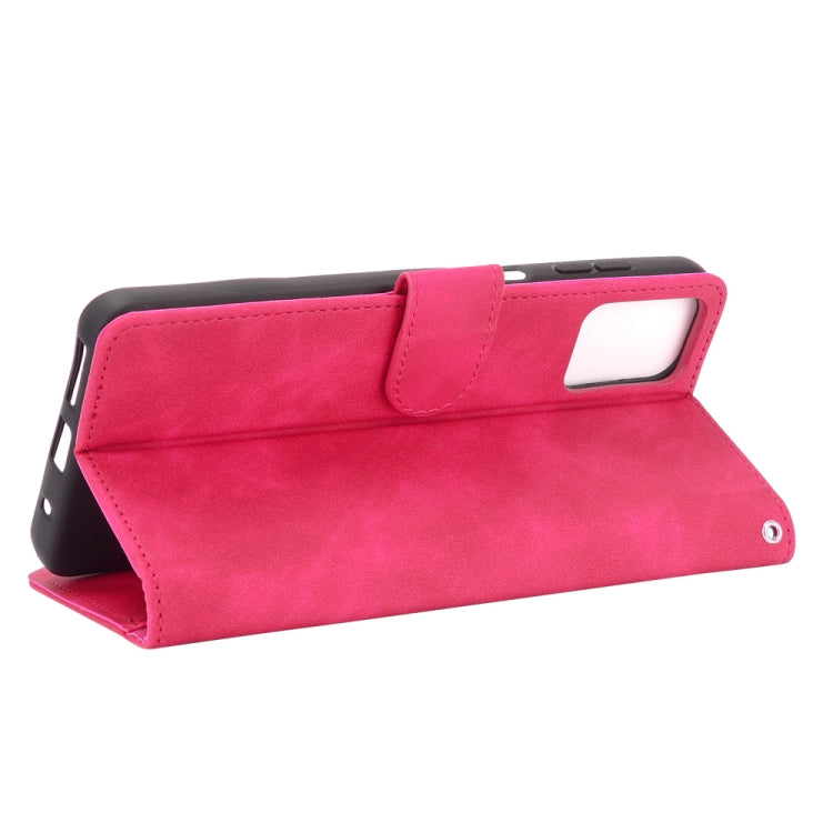 For Motorola Moto G9 Plus Solid Color Skin Feel Magnetic Buckle Horizontal Flip Calf Texture PU Leather Case with Holder & Card Slots & Wallet(Rose Red) - Motorola Cases by PMC TechLife | Online Shopping South Africa | PMC TechLife | Buy Now Pay Later Mobicred
