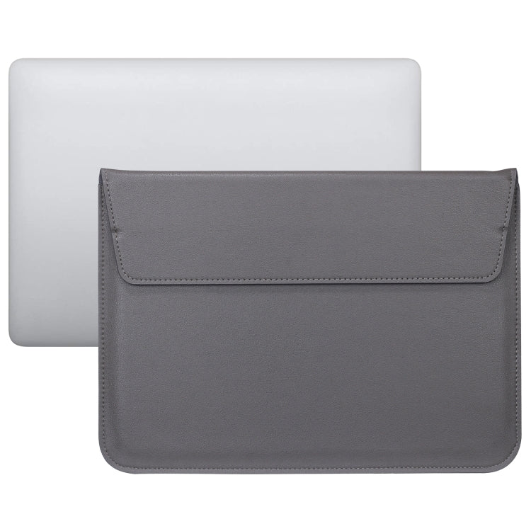 PU Leather Ultra-thin Envelope Bag Laptop Bag for MacBook Air / Pro 13 inch, with Stand Function(Space Gray) - Protective Bags by PMC Jewellery | Online Shopping South Africa | PMC Jewellery | Buy Now Pay Later Mobicred