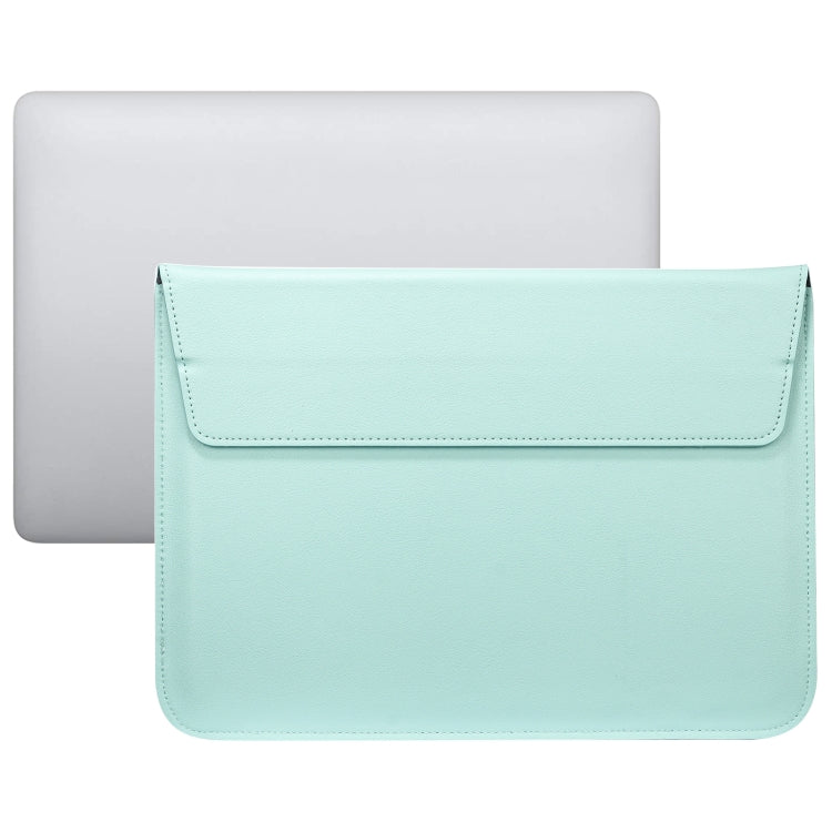 PU Leather Ultra-thin Envelope Bag Laptop Bag for MacBook Air / Pro 13 inch, with Stand Function(Mint Green) - Protective Bags by PMC Jewellery | Online Shopping South Africa | PMC Jewellery | Buy Now Pay Later Mobicred