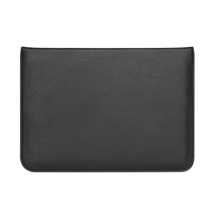 PU Leather Ultra-thin Envelope Bag Laptop Bag for MacBook Air / Pro 15 inch, with Stand Function(Black) - Protective Bags by PMC Jewellery | Online Shopping South Africa | PMC Jewellery | Buy Now Pay Later Mobicred