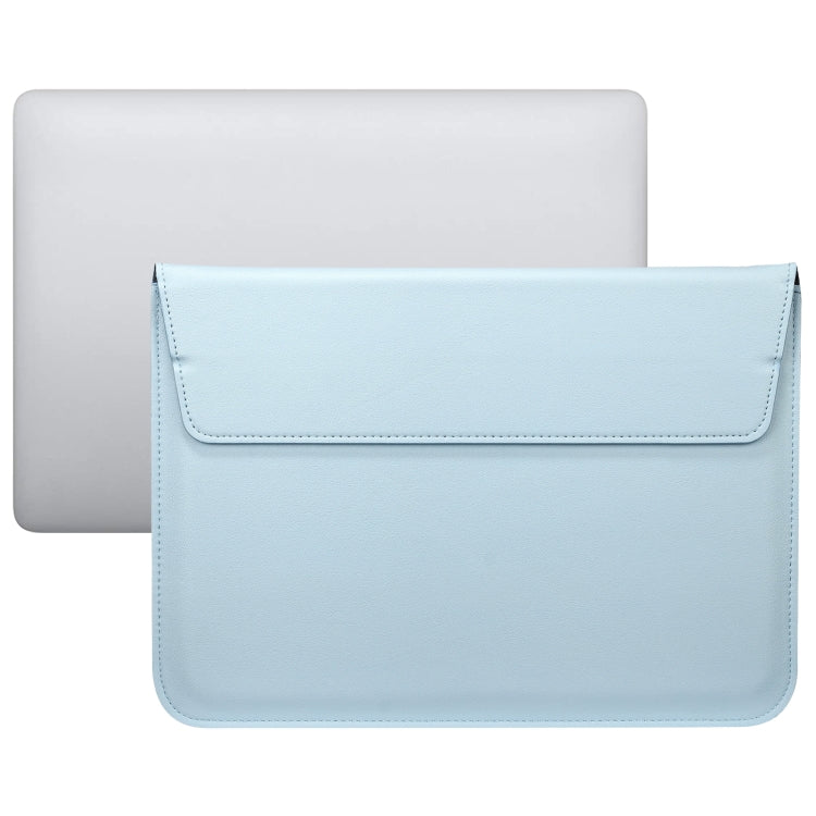 PU Leather Ultra-thin Envelope Bag Laptop Bag for MacBook Air / Pro 15 inch, with Stand Function(Sky Blue) - Protective Bags by PMC Jewellery | Online Shopping South Africa | PMC Jewellery | Buy Now Pay Later Mobicred