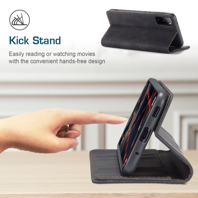 For Samsung Galaxy S20 FE CaseMe 013 Multifunctional Horizontal Flip Leather Case with Holder & Card Slot & Wallet(Black) - free shipping - PMC TechLife - Order now!