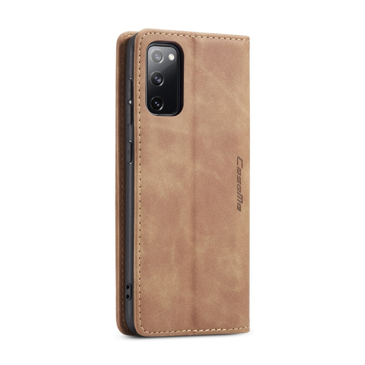 For Samsung Galaxy S20 FE CaseMe 013 Multifunctional Horizontal Flip Leather Case with Holder & Card Slot & Wallet(Brown) - free shipping - PMC TechLife - Order now!