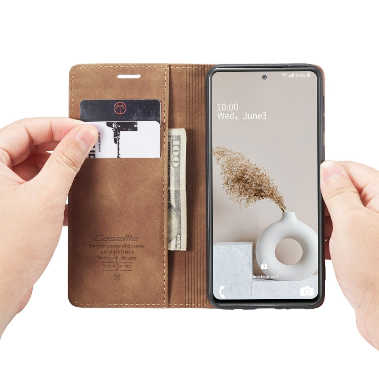 For Samsung Galaxy S20 FE CaseMe 013 Multifunctional Horizontal Flip Leather Case with Holder & Card Slot & Wallet(Brown) - free shipping - PMC TechLife - Order now!