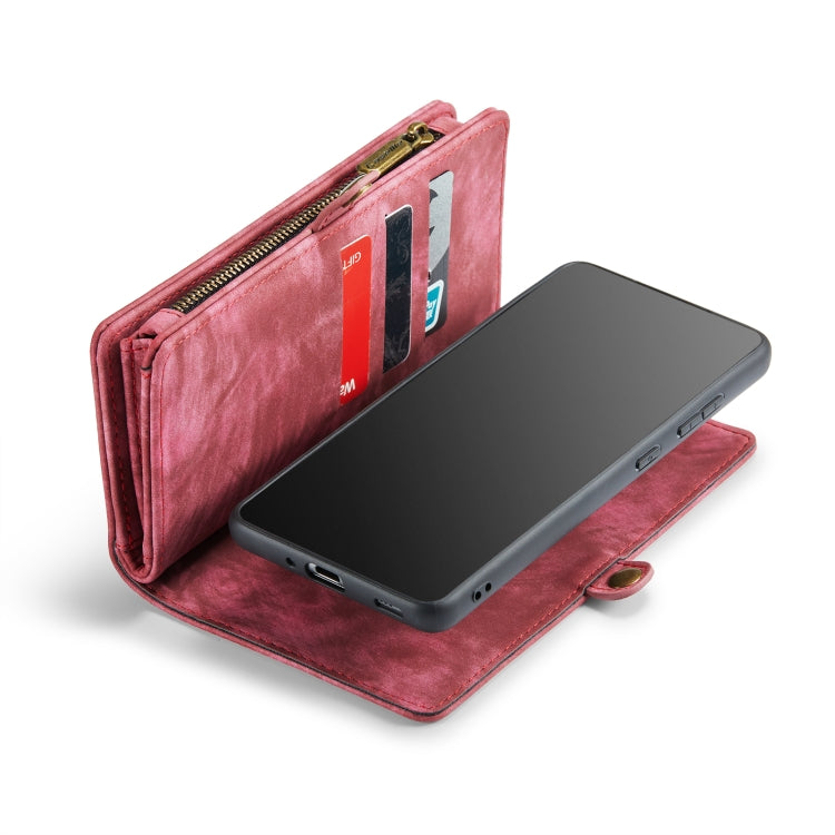 For Samsung Galaxy S20 FE CaseMe 008 Detachable Multifunctional Horizontal Flip Leather Case with Holder & Card Slot & Zipper Wallet & Photo Frame(Red) - Galaxy S20 FE Cases by CaseMe | Online Shopping South Africa | PMC Jewellery | Buy Now Pay Later Mobicred