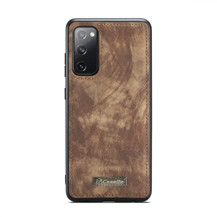 For Samsung Galaxy S20 FE CaseMe 008 Detachable Multifunctional Horizontal Flip Leather Case with Holder & Card Slot & Zipper Wallet & Photo Frame(Brown) - free shipping - PMC Jewellery - Order now!