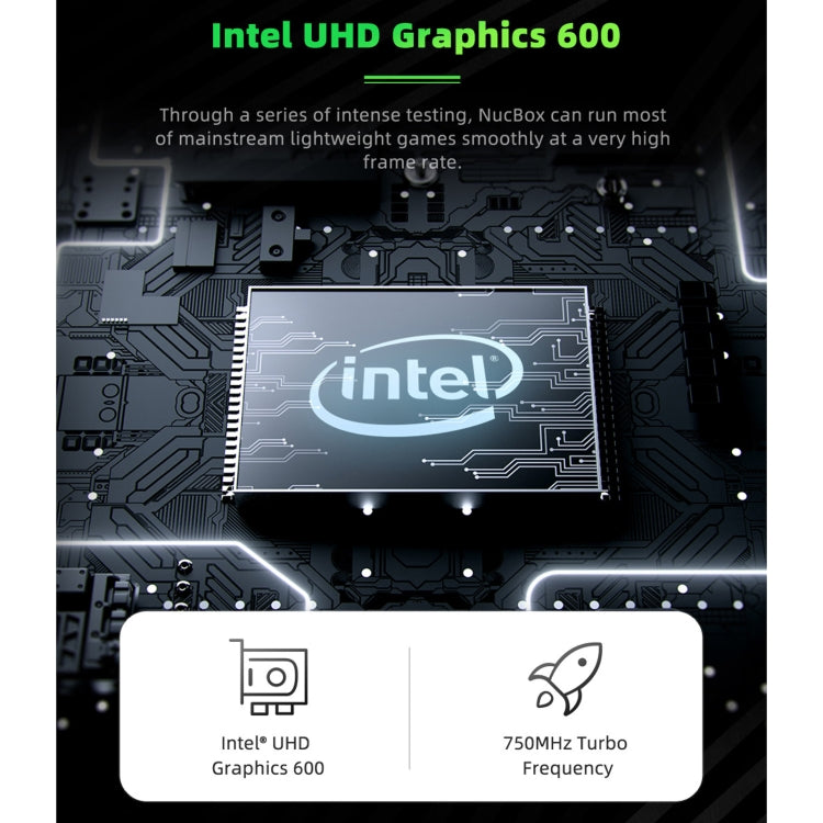 GMK NucBox Windows 10 System Mini PC, Intel Celeron J4125 Quad Core 64bit 14nm 2GHz-2.7GHz, Support WiFi & Bluetooth & RJ45, 8GB+128GB,EU Plug - Windows Mini PCs by PMC TechLife | Online Shopping South Africa | PMC TechLife | Buy Now Pay Later Mobicred
