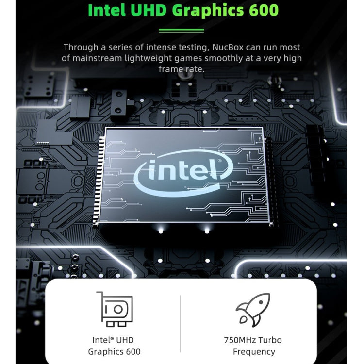 GMK NucBox Windows 10 System Mini PC, Intel Celeron J4125 Quad Core 64bit 14nm 2GHz-2.7GHz, Support WiFi & Bluetooth & RJ45, 8GB+128GB,EU Plug - Windows Mini PCs by PMC TechLife | Online Shopping South Africa | PMC TechLife | Buy Now Pay Later Mobicred