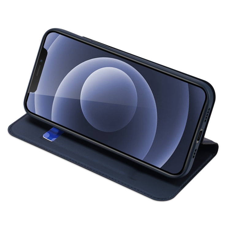 For iPhone 12 / 12 Pro DUX DUCIS Skin Pro Series Horizontal Flip PU + TPU Leather Case with Holder & Card Slots(Blue) - free shipping - PMC Jewellery - Order now!