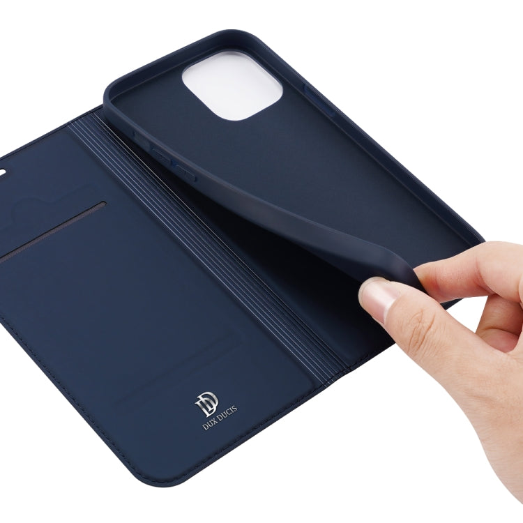 For iPhone 12 / 12 Pro DUX DUCIS Skin Pro Series Horizontal Flip PU + TPU Leather Case with Holder & Card Slots(Blue) - free shipping - PMC Jewellery - Order now!