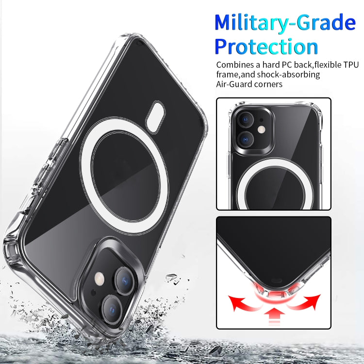 For iPhone 12 Pro Max Magsafe Case Magnetic Ring Clear Crystal Acrylic +TPU Four-corner Airbag Shockproof Case(Transparent) - iPhone 12 Pro Max Cases by PMC TechLife | Online Shopping South Africa | PMC TechLife