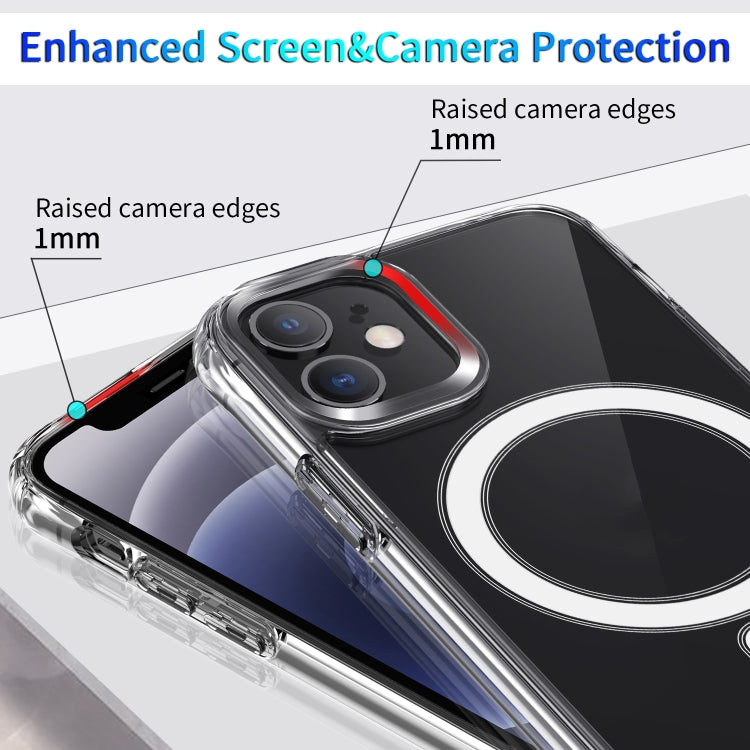 For iPhone 12 mini Magsafe Case Magnetic Ring Clear Crystal Acrylic +TPU Four-corner Airbag Shockproof Case (Transparent) - iPhone 12 mini Cases by PMC TechLife | Online Shopping South Africa | PMC TechLife