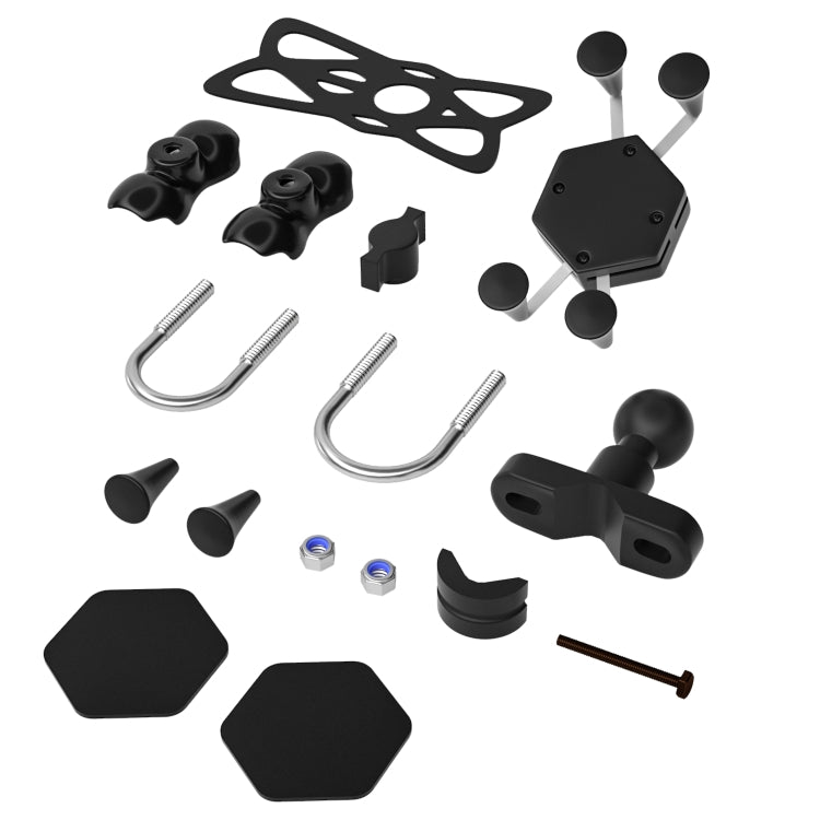 WUPP CS-1133A1 Motorcycle Four-claw X Shape Adjustable Mobile Phone Holder Bracket, Double Tap Buckle Version - free shipping - PMC TechLife - Order now!