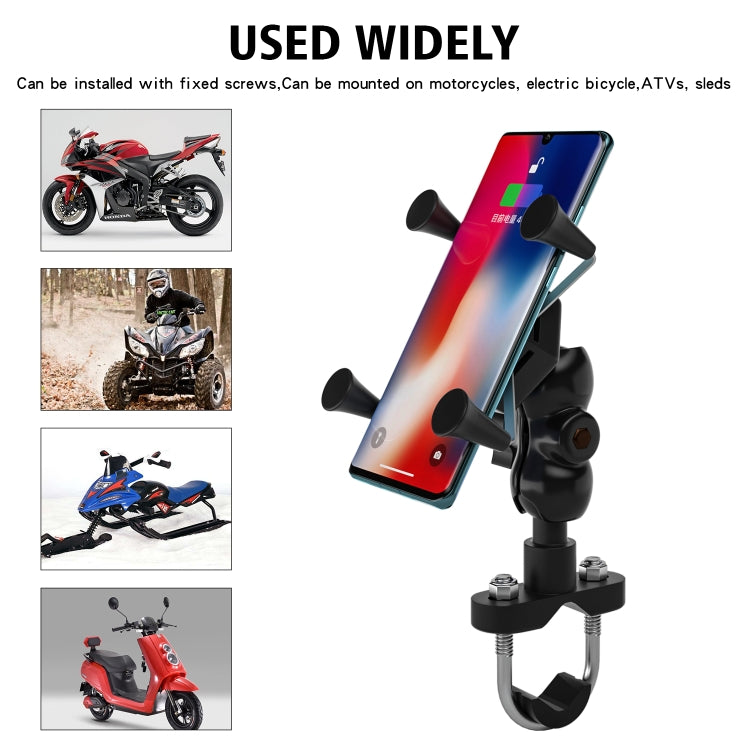WUPP CS-1133A1 Motorcycle Four-claw X Shape Adjustable Mobile Phone Holder Bracket, Double Tap Buckle Version - free shipping - PMC TechLife - Order now!