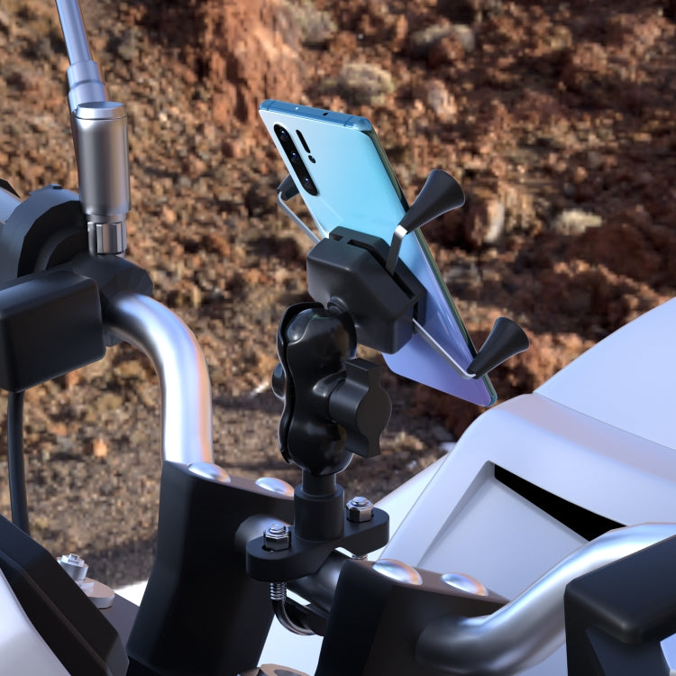 WUPP CS-1133A1 Motorcycle Four-claw X Shape Adjustable Mobile Phone Holder Bracket, Double Tap Buckle Version - free shipping - PMC TechLife - Order now!
