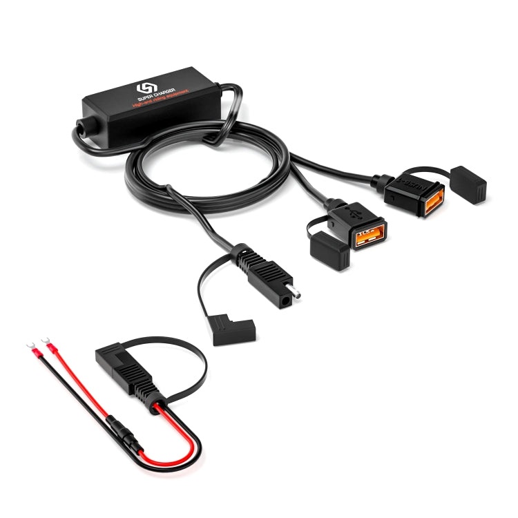 WUPP CS-1186A1 Motorcycle SAE Dual USB Fast Charging Charger - free shipping - PMC TechLife - Order now!