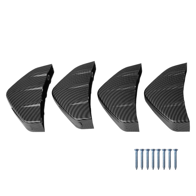 4 PCS Carbon Texture Car General Shark Fin Rear Spoiler Bumper Chassis Decoration - Bumper by PMC TechLife | Online Shopping South Africa | PMC TechLife | Buy Now Pay Later Mobicred