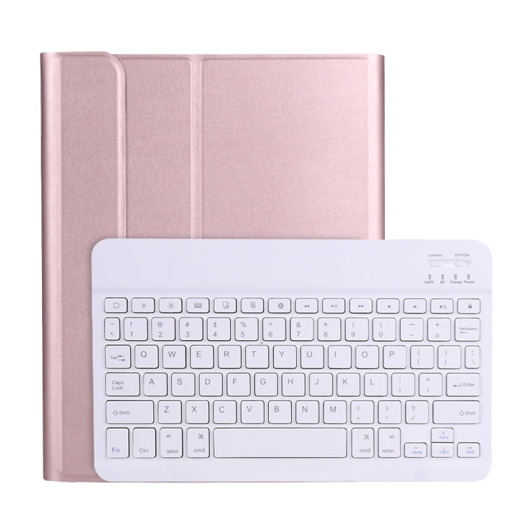 A098B TPU Detachable Ultra-thin Bluetooth Keyboard Tablet Case for iPad Air 11 2024 / 2025 / Air 4 10.9 inch 2020, with Stand & Pen Slot(Rose Gold) - For iPad Air by PMC Jewellery | Online Shopping South Africa | PMC Jewellery | Buy Now Pay Later Mobicred