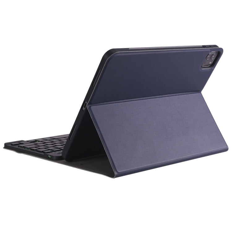 A098BS Detachable Ultra-thin Backlight Bluetooth Keyboard Tablet Case for iPad Air 11 2024 / 2025 / Air 4 10.9 inch 2020, with Stand & Pen Slot(Dark Blue) - free shipping - PMC TechLife - Order now!