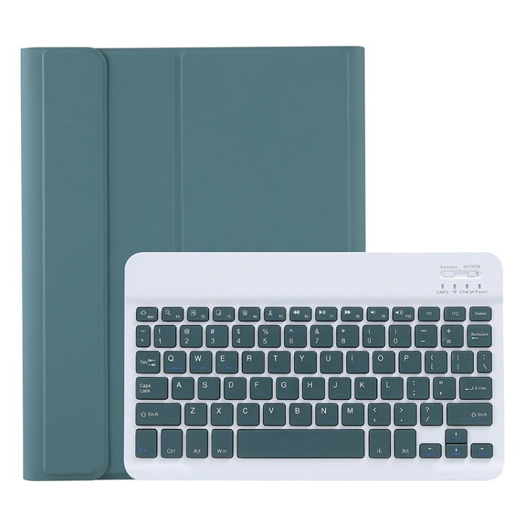 For iPad Air 11 2024 / 2025 / Air 4 2020 / Air 5 2022 A098B Detachable ABS Ultra-thin Candy Colors Bluetooth Keyboard Tablet Case with Stand & Pen Slot(Dark Green) - For iPad Air by PMC TechLife | Online Shopping South Africa | PMC TechLife | Buy Now Pay Later Mobicred