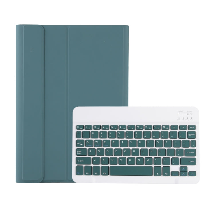 For iPad Air 11 2024 / 2025 / Air 4 2020 / Air 5 2022 A098B Detachable ABS Ultra-thin Candy Colors Bluetooth Keyboard Tablet Case with Stand & Pen Slot(Dark Green) - For iPad Air by PMC TechLife | Online Shopping South Africa | PMC TechLife | Buy Now Pay Later Mobicred