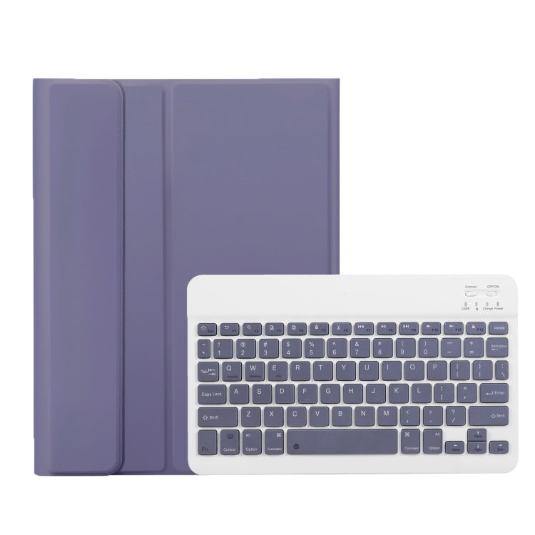 For iPad Air 11 2024 / 2025 / Air 4 2020 / Air 5 2022 A098B Detachable ABS Ultra-thin Candy Colors Bluetooth Keyboard Tablet Case with Stand & Pen Slot(Purple) - For iPad Air by PMC Jewellery | Online Shopping South Africa | PMC Jewellery | Buy Now Pay Later Mobicred