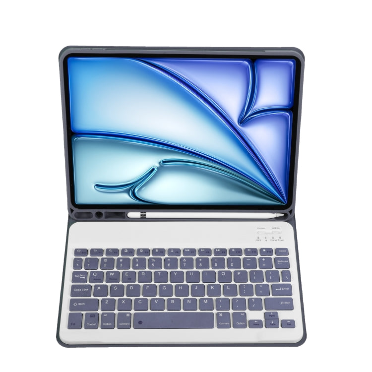 For iPad Air 11 2024 / 2025 / Air 4 2020 / Air 5 2022 A098B Detachable ABS Ultra-thin Candy Colors Bluetooth Keyboard Tablet Case with Stand & Pen Slot(Purple) - For iPad Air by PMC Jewellery | Online Shopping South Africa | PMC Jewellery | Buy Now Pay Later Mobicred