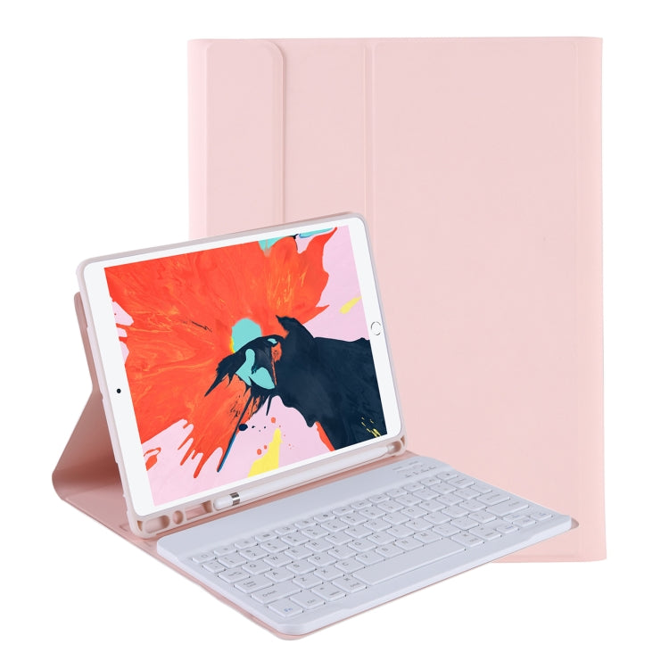 T098B Integrated Ultra-thin Candy Colors Bluetooth Keyboard Tablet Case for iPad Air 4 10.9 inch (2020), with Stand & Pen Slot(Pink) - For iPad Air by PMC TechLife | Online Shopping South Africa | PMC TechLife
