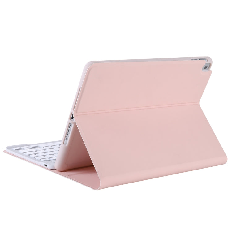 T098B Integrated Ultra-thin Candy Colors Bluetooth Keyboard Tablet Case for iPad Air 4 10.9 inch (2020), with Stand & Pen Slot(Pink) - For iPad Air by PMC TechLife | Online Shopping South Africa | PMC TechLife