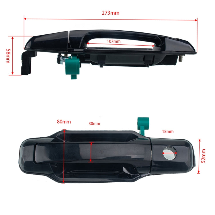 2 PCS Car Front Door Outside Handle 8265/60-3E010 for KIA Sorento 2003-2006 - Door Handles by PMC TechLife | Online Shopping South Africa | PMC TechLife | Buy Now Pay Later Mobicred