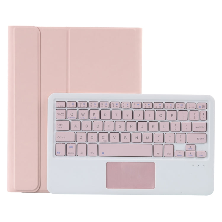 T098B-A Pressed Skin Texture TPU Detachable Candy Colors Bluetooth Keyboard Tablet Case for iPad Air 4 10.9 inch (2020), with Stand & Pen Slot & Touch(Pink) - For iPad Air by PMC TechLife | Online Shopping South Africa | PMC TechLife