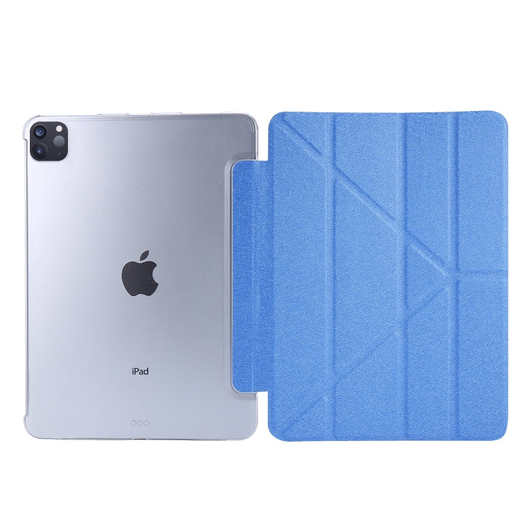 Silk Texture Horizontal Deformation Flip Leather Case with Three-folding Holder For iPad Air 11 2024 / Air 2022 / 2020 10.9(Green) - iPad Air (2022) / (2020) 10.9 Cases by PMC TechLife | Online Shopping South Africa | PMC TechLife | Buy Now Pay Later Mobicred