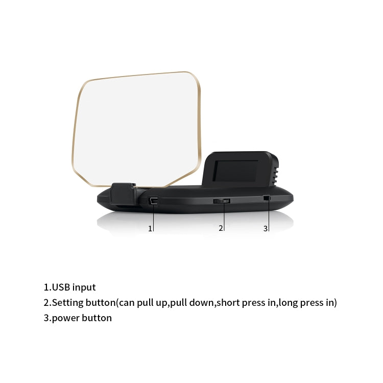 C1 OBD2 + GPS Mode Car HUD Head-up Display Compass / Speed / Water Temperature / Voltage Display / Speed Alarm / Fault Alarm - free shipping - PMC TechLife - Order now!