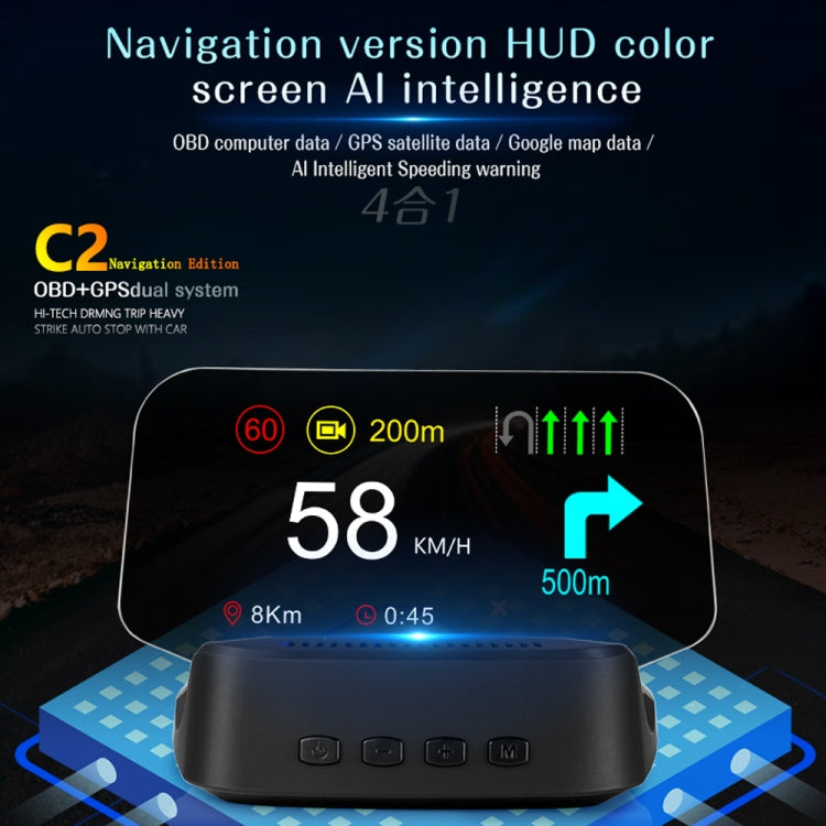 C2 Car HUD Head-up Display GPS Digital Meter Water Temperature / Voltage / Speed - Head Up Display System by PMC TechLife | Online Shopping South Africa | PMC TechLife | Buy Now Pay Later Mobicred