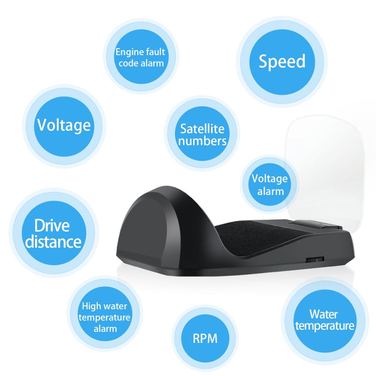 C700S OBD2 + GPS Mode Car HUD Head-up Display Fault Alarm - Head Up Display System by PMC TechLife | Online Shopping South Africa | PMC TechLife | Buy Now Pay Later Mobicred