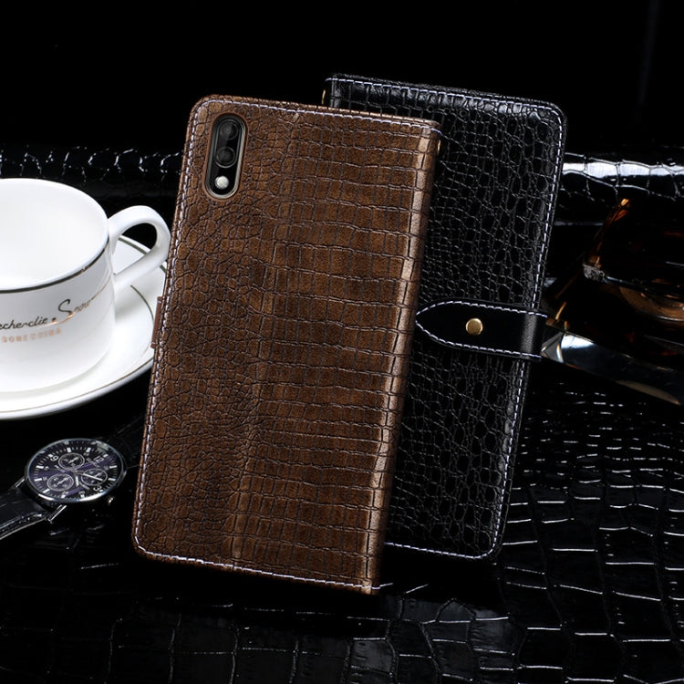 For Wiko View4 Lite idewei Crocodile Texture Horizontal Flip Leather Case with Holder & Card Slots & Wallet(Black) - More Brand by idewei | Online Shopping South Africa | PMC Jewellery | Buy Now Pay Later Mobicred