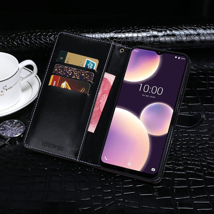 For Wiko View4 Lite idewei Crocodile Texture Horizontal Flip Leather Case with Holder & Card Slots & Wallet(Black) - More Brand by idewei | Online Shopping South Africa | PMC Jewellery | Buy Now Pay Later Mobicred