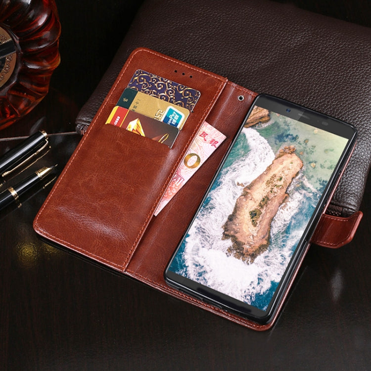For Blackview BV5500 idewei Crazy Horse Texture Horizontal Flip Leather Case with Holder & Card Slots & Wallet(Dark Blue) - More Brand by idewei | Online Shopping South Africa | PMC TechLife | Buy Now Pay Later Mobicred