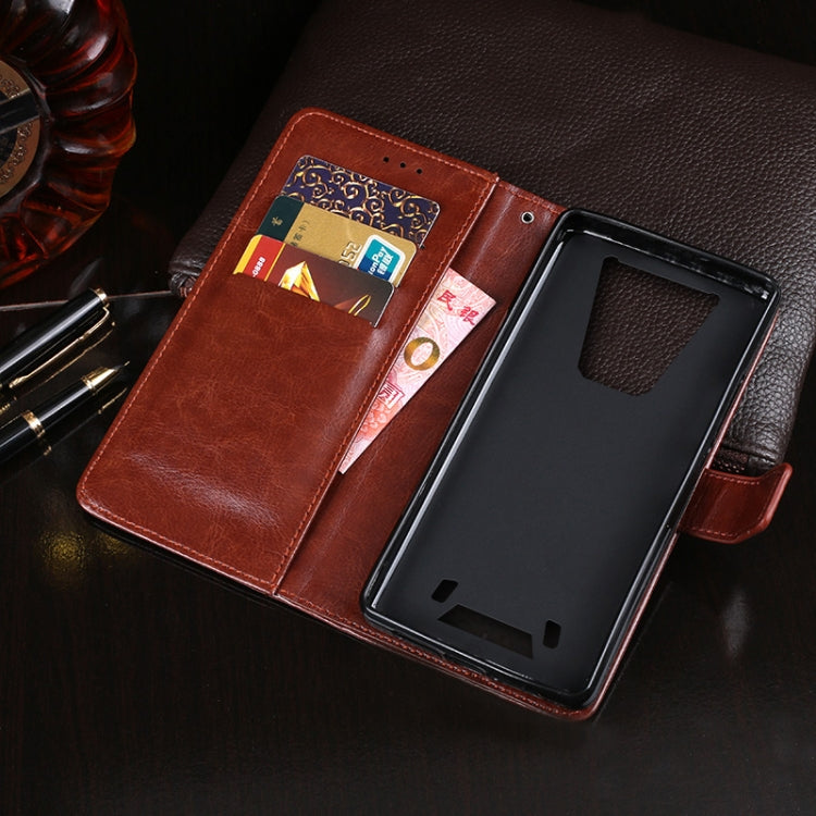 For Blackview BV6900 idewei Crazy Horse Texture Horizontal Flip Leather Case with Holder & Card Slots & Wallet(Brown) - More Brand by idewei | Online Shopping South Africa | PMC TechLife | Buy Now Pay Later Mobicred