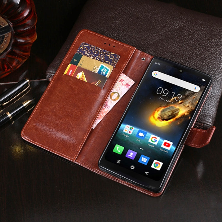 For Blackview BV6900 idewei Crazy Horse Texture Horizontal Flip Leather Case with Holder & Card Slots & Wallet(Brown) - More Brand by idewei | Online Shopping South Africa | PMC TechLife | Buy Now Pay Later Mobicred