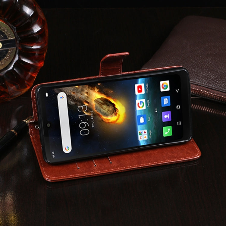 For Blackview BV6900 idewei Crazy Horse Texture Horizontal Flip Leather Case with Holder & Card Slots & Wallet(Rose Red) - More Brand by idewei | Online Shopping South Africa | PMC TechLife | Buy Now Pay Later Mobicred